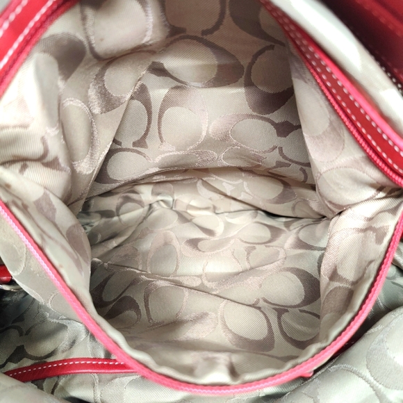 🔥💯 Authentic Vintage Coach (9151) Large Red Duffle Bucket Bag - Picture 12 of 12